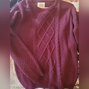 Cotton On Knitwear Cable Sweater size Medium in Burgundy